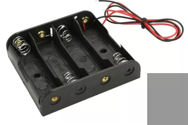 Suporte para 4 pilhas