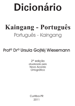 Dicionário Kaingang