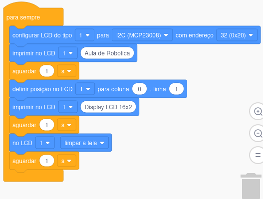 programação LCD 16x2